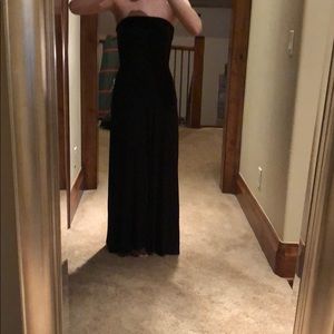 Black Strapless Maxi Dress